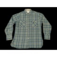 L★古着ウールシャツ 80年代 グレーチェック