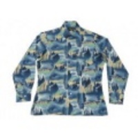 L★古着シャツ 70年代 NATIONAL 教会 紺