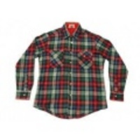 L★古着シャツ 80年代 ファイブブラザー 赤×グレー他