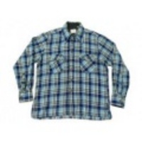 L★古着シャツ 80年代 水色×紺