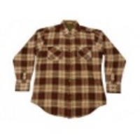 L★古着シャツ 80年代 茶他チェック