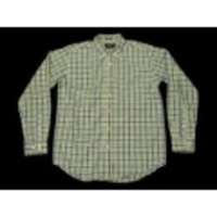 L★古着シャツ アメリカンイーグル 薄黄×紺