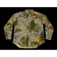 L★古着シャツ ラルフローレン カモ他 グレー