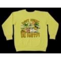 L★古着スウェット 80年代 アヒル 薄黄