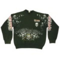 L★古着スウェット 90年代 スカル バイクウィーク 黒