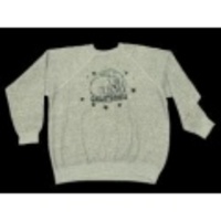 L★古着スウェット80年代カリフォルニア、鳥グレー霜降