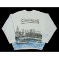 L★古着スウェット90年代シンシナティ 全面プリント白