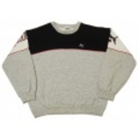 L★古着スウェット　80年代　プーマ　グレー霜降×黒