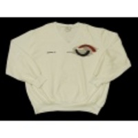 L★古着スウェット　90年代　アディダス　Vネック　白