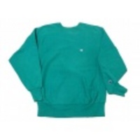 L★古着チャンピオンリバースウィーブ無地 90年代 青緑