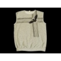 L★古着ノースリーブスウェット　80年代　鳥　グレー霜降