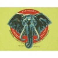 L★古着ビンテージTシャツ 80年代 ゾウ 薄黄