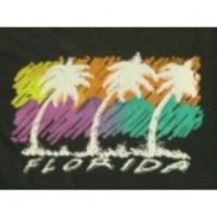 L★古着ビンテージTシャツ 80年代 フロリダ 魚 黒