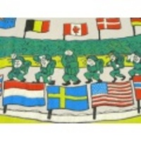 L★古着ビンテージTシャツ 80年代 ミリタリー グレー