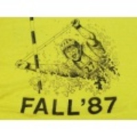 L★古着ビンテージTシャツ 80年代 ラフティング 黄