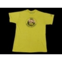 L★古着ビンテージTシャツ 80年代 花 10K 薄黄