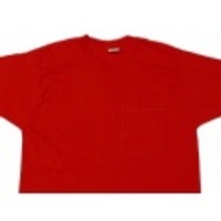 L★古着ビンテージTシャツ80年代右胸ポケットデッド赤