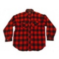 L★古着ビンテージウールシャツ 60年代 赤×黒