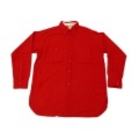 L★古着ビンテージシャツ50年代モントレーウールマチ付赤