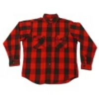 L★古着ヘビーネルシャツ 90年代 赤×黒