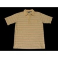 L★古着ポロシャツ 80年代 ARROW ベージュ×赤他ボーダー