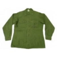 L★古着ミリタリーシャツ 70年代 USMC ステンシル 緑