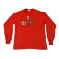 L★古着長袖Tシャツ 80年代 カウボーイ 赤