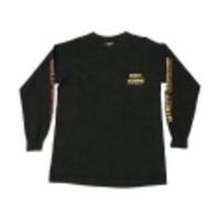 L★古着長袖Tシャツ ハーレー マフラー 黒