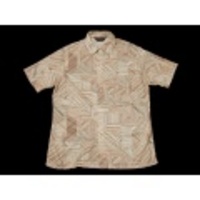 L★古着半袖シャツ 70年代 Chemise Et Cie 柄 薄茶