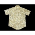 L★古着半袖シャツ 70年代 KMART 柄 白×茶他