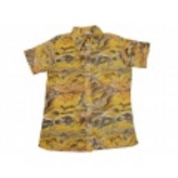 L★古着半袖シャツ　70年代 牛、馬総柄