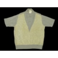 L★古着半袖ニット 70年代 DAMON イタリア製 グレー