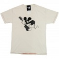 +8 PARIS ROCK ディズニーコラボ ジャンピングギターミッキーTシャツ(Off White) DRT-01