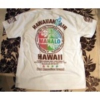 20%OFFハワイアンエアライン/パンの木MAHALO半袖Tシャツ/,ホワイト(ブラウン文字)
