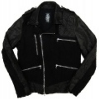 ACANTHUS (アカンサス) ジャガードライダースジャケット(Black) R09001