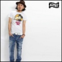 ALTRU【アルトゥルー】ビンテージ加工プリントＴシャツ「FLAG SHIP」