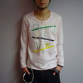 【80%OFF◆期間限定◆グランバザール】MULTI LOGO L/S Tee:イエロールビー[YELLOWRUBY]