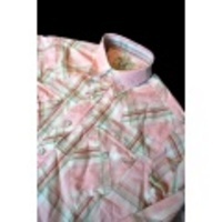 American Living（アメリカンリビング） Ombre Plaid Shirt　ウエスタンシャツ【PINK】