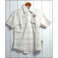 Apartment【アパートメント】チェック・パッチワークS/Sシャツ「LASER」【送料無料】