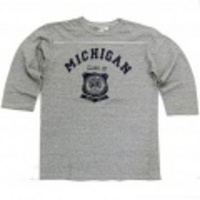 BARNS【バーンズ】7分袖粗挽き杢フットボールTシャツ 「MICHIGAN」【送料無料】