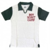 BARNS【バーンズ】コットン＆リネンS/S ポロシャツ「BOY　SCOUT CAMP」