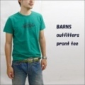 BARNS【バーンズ】天竺コットンひび割れプリントTシャツ「NORTH SHORE」