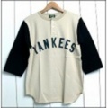 BLUEBUCK【ブルーバック】Ｗ7分袖ベースボールＴシャツ「ＹＡＮＫＥＥＳ」【送料無料】【アースマーケット本店】【送料無料】