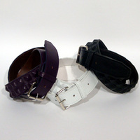 Middle Studs in Leather Belt:イエロールビー[YELLOWRUBY]