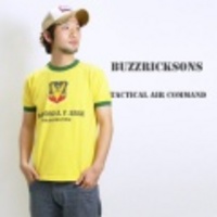 BUZZRICKSONS【バズリクソンズ】ミリタリープリント半袖リンガーTシャツ「TACTICAL AIR COMMAND」