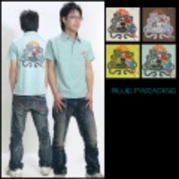 Blue Paradise【ブルーパラダイス】レトロサーフコットンポロシャツ【40%OFF】【返品・交換不可】【送料・代引き手数料別】