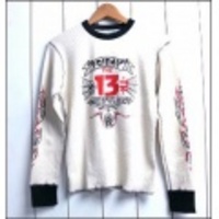 BumBleBee【バンブルビー】プリント長袖サーマルTシャツピンストライプ