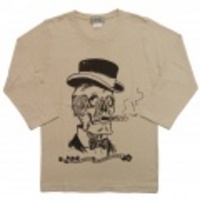 CRACK(クラック) Mr.SKULL 7分袖カットソー（Beige) CBL-9W-07
