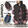 【9月中旬〜9月下旬発送予定】【予約で10%OFF！】Carhartt Duck Sandstone Vest V02 / カーハート サンドストーン ダック地 ベスト