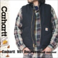 【発送は9月中旬から9月下旬】【予約分は送料無料】Carhartt Duck Vest V01 Black/ カーハート ダック ベスト ブラック